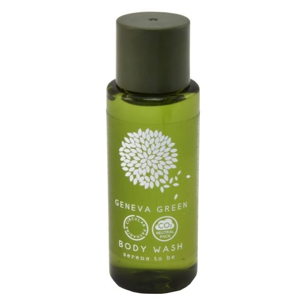 Geneva Green Hotelkosmetik - "Bade/Duschgel" 30 ml im Flacon im Karton zu 300 Stück