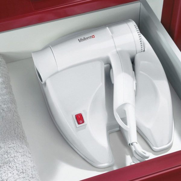 Haartrockner Valera Type 533.03/033 mit Halterung für Schublade, 1200 Watt weiß