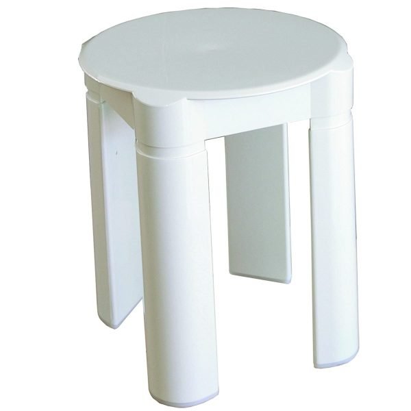 Badezimmerhocker weiß - mit 4 Füßen