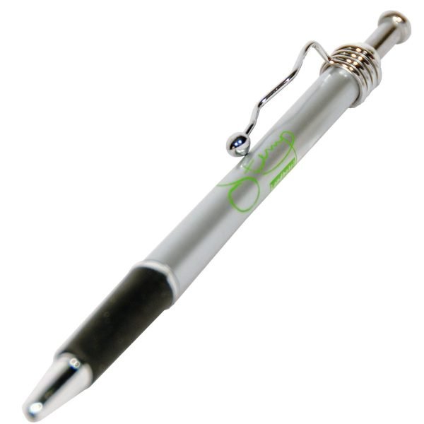 Auffälliger Werbekuli P019 SILBER einfärbig bedruckt Mine: 1.0 blau