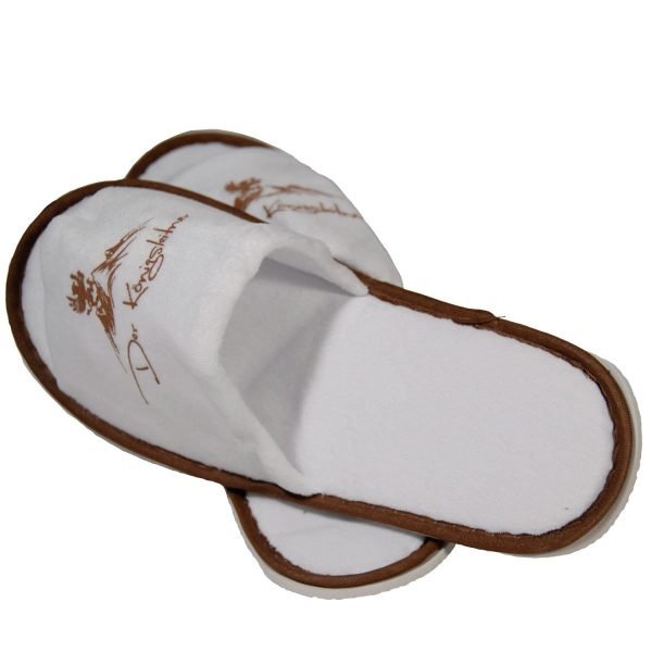 Burgi Hotelslipper weiß, 29 cm, 4 mm EVA, offen im umweltfreundlichen Maisstärkesäckchen
