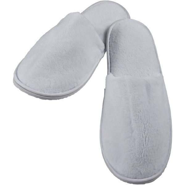 Neutraler Teddybärpantoffel 29 cm, 5 mm EVA Blättersohle, geschlossen, Fersenpolsterung, ohne Aufdruck