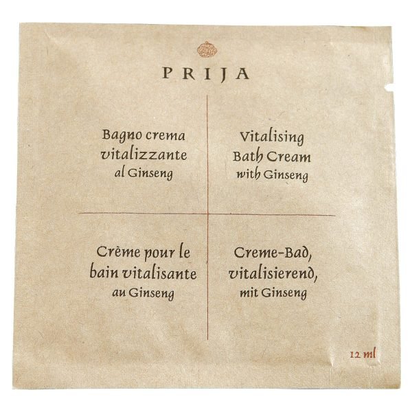Prija Hotelcosmetics "Creme-Bad" im Sachet 12 ml mit Ginseng im Karton zu 500 Stück