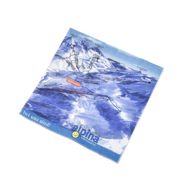 Logoservietten Zellstoff weiß 33x33 3-lg 1/4 Falz