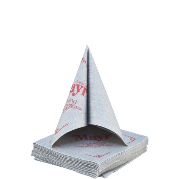 Servietten "The Napkins" färbig, 25x25, 1/4 Falz mit ein- bzw. zweifärbigem Aufdruck