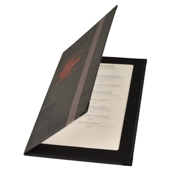 Hochwertige Speisekarten Kunstleder 6900/TS ca. 24x33 cm 10 Fenster aus Karton