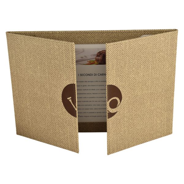 Flügelkarte aus Kunstleder 5500/S ca. 23x33,5 cm, nicht wattiert 3 Fenster mit Laschen aus Kunstleder oben und unten Einschub Mitte f. A4 quer, Einschübe links & rechts f. A5 hoch