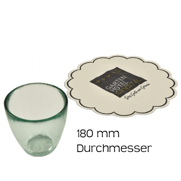 Untersetzer weiß Ø 180 mm 7-lagig 2-färbig