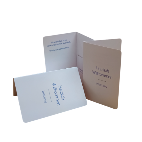 Neutrale Hülle aus Glanzkarton für Schlüsselkarte, Navy Blue