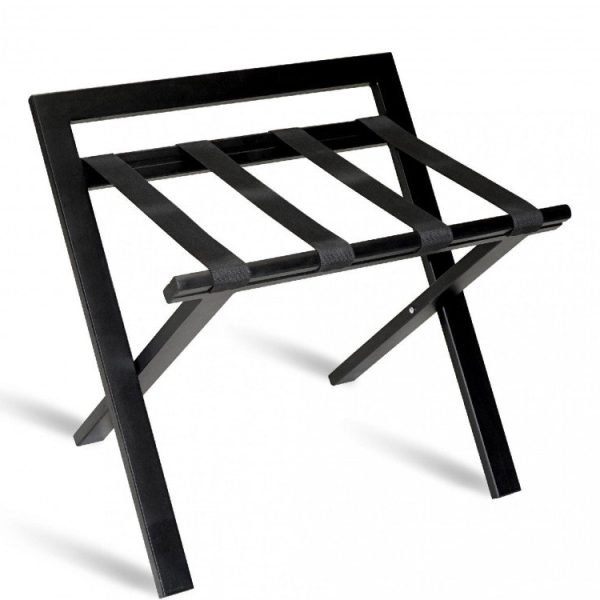 Gepäckträger WOOD PLUS mit Rückenlehne, schwarz