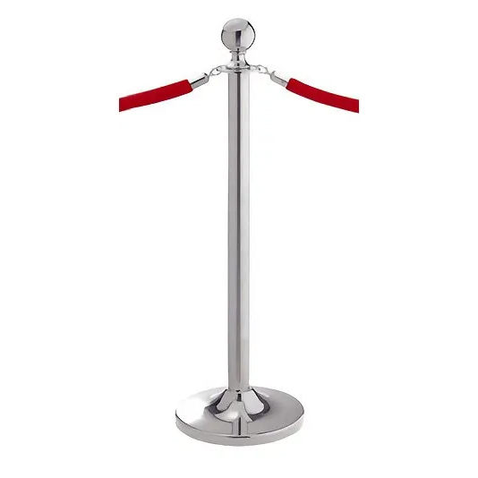 Absperrseil, chromglänzend, Höhe 100 cm