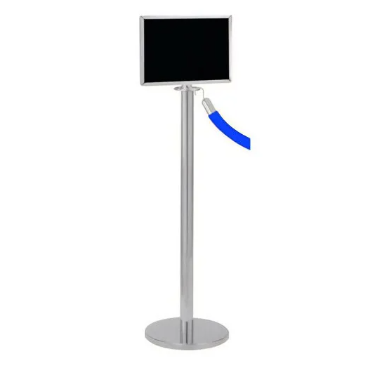 Absperrseil mit Infotafel, horizontal, Edelstahl