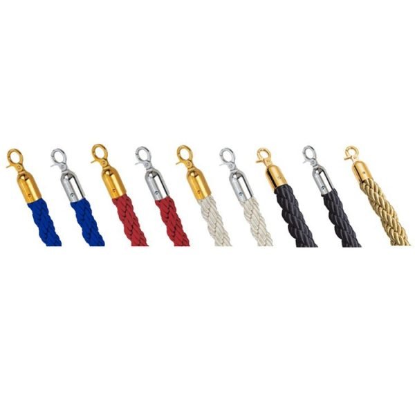 Goldenes Absperrseil, 150 cm, goldener Schnappschäkel
