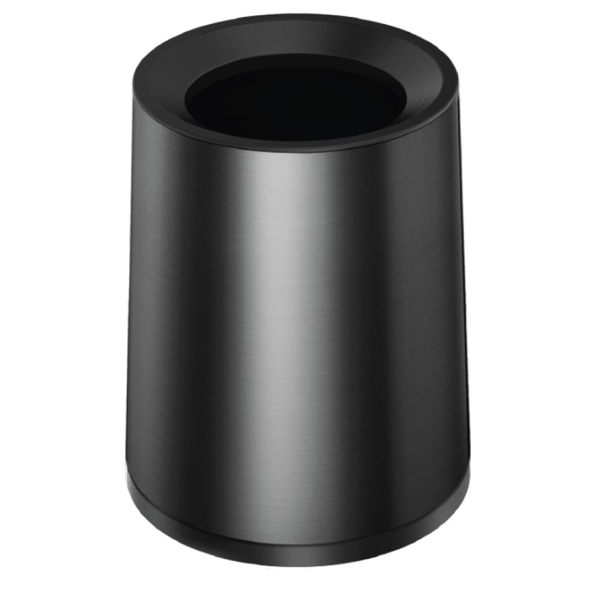 Doppellagiger Raumabfallbehälter, rund, anthrazit, 8 l