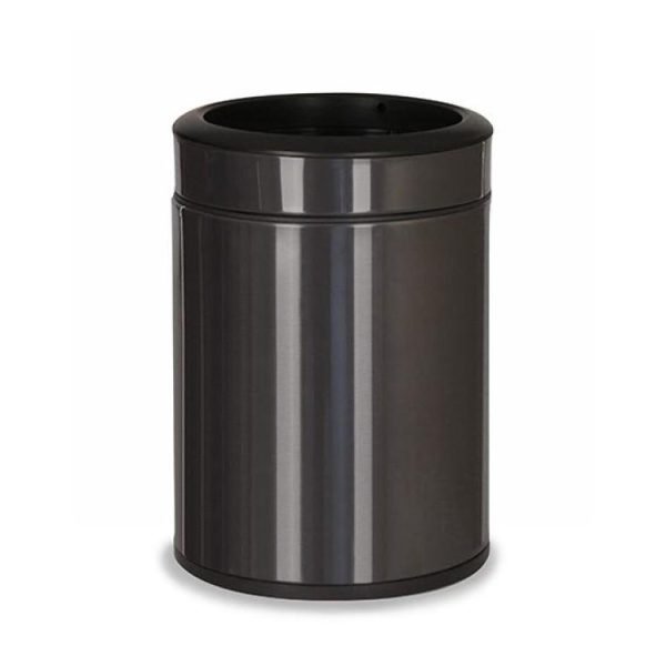 Doppellagiger Raumabfallbehälter, rund, anthrazit, 6 l
