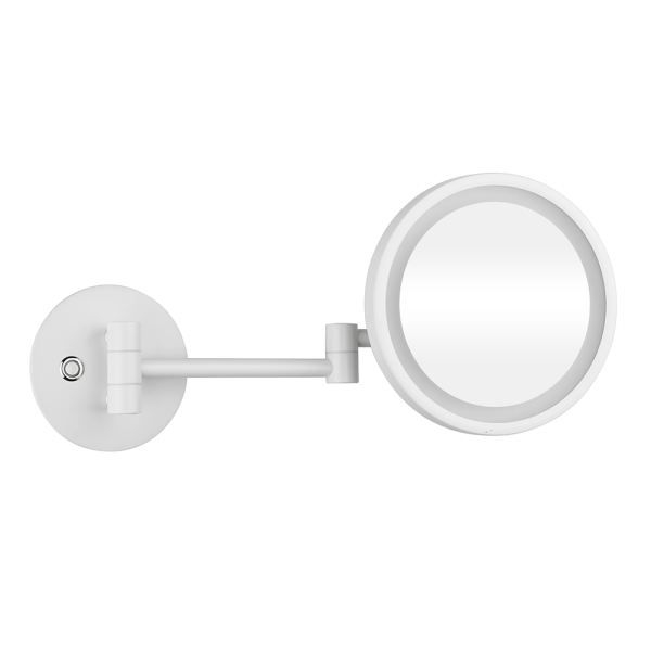 Kosmetikspiegel mit LED-Licht, rund, weiß, ø 200 mm