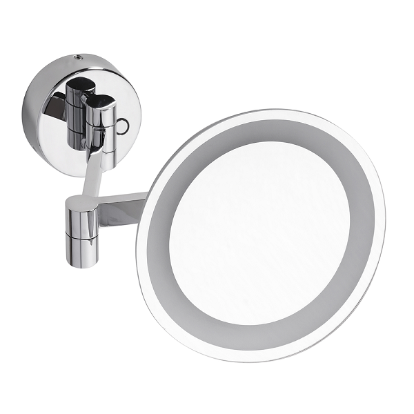 Kosmetikspiegel mit doppelter LED-Licht, rund, chrom, ø 210 mm
