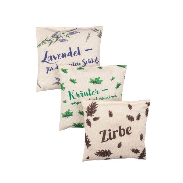 Duft und Wärmekissen 12x12cm mit Kordel im Polybag
